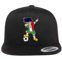 Mexican Dabbing Soccer Boy Mexico Flatbill Hat