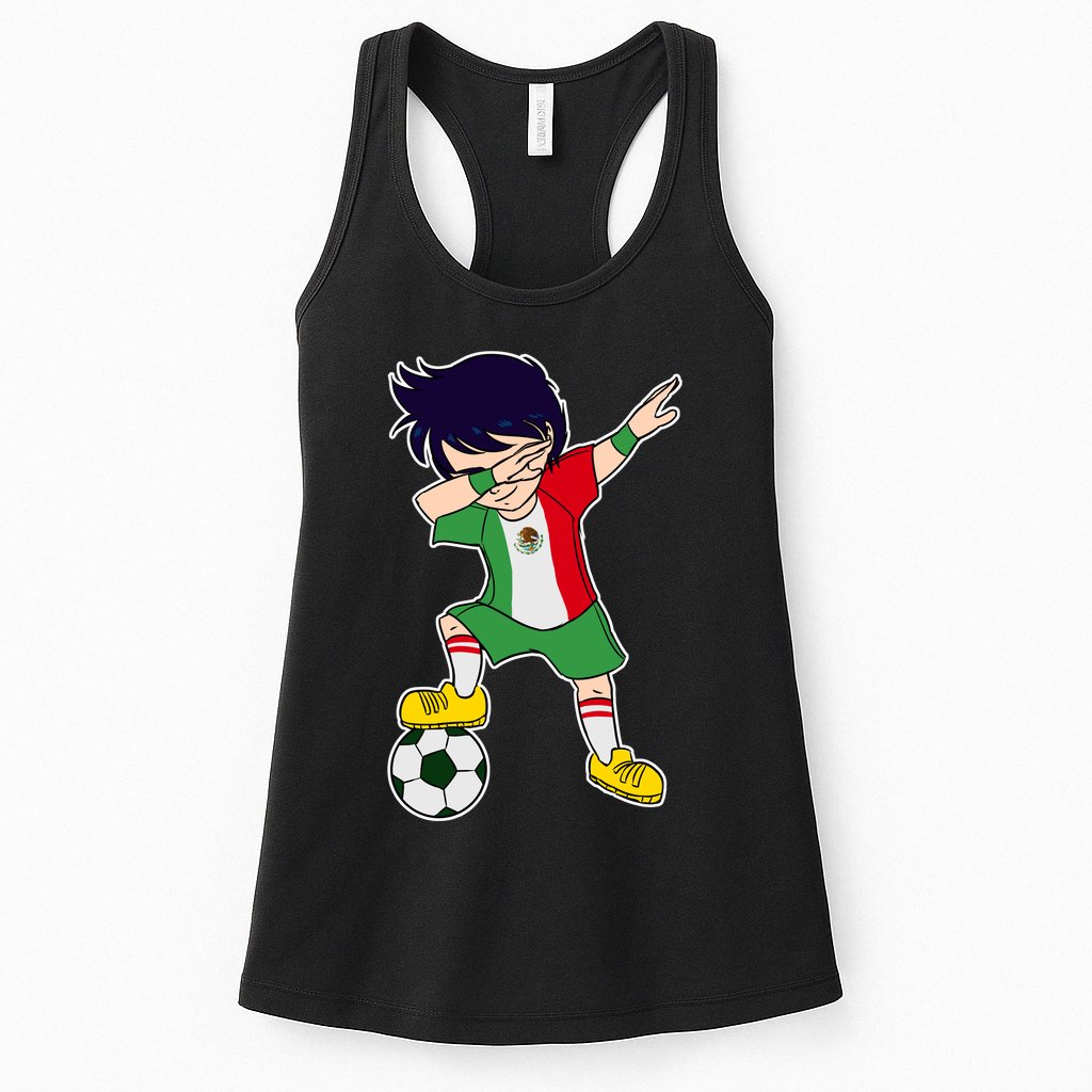 Mexican Dabbing Soccer Boy Mexico Womens Tank Top