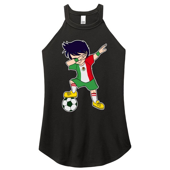 Mexican Dabbing Soccer Boy Mexico Women's Perfect Tri Rocker Tank