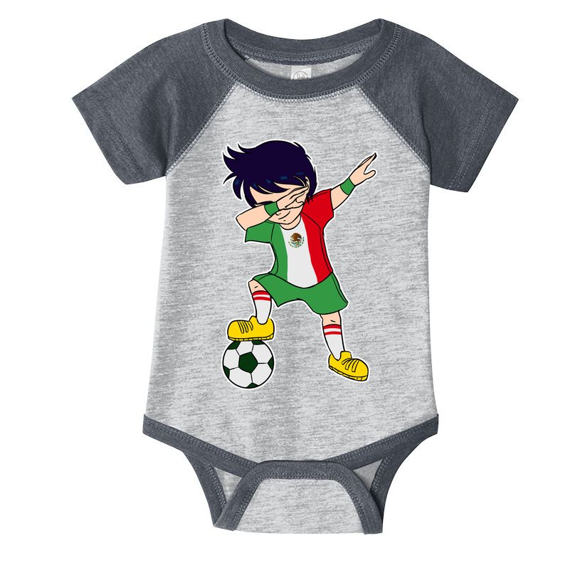 Mexican Dabbing Soccer Boy Mexico Infant Baby Jersey Bodysuit