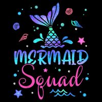 Mermaid Squad Birthday Mermaid Tail Family Matching Beach 7-Panel Snapback Hat