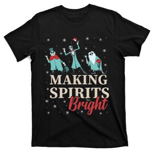 Making Spirits Bright Christmas Haunted Ghosts T-Shirt