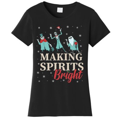 Making Spirits Bright Christmas Haunted Ghosts Women's T-Shirt