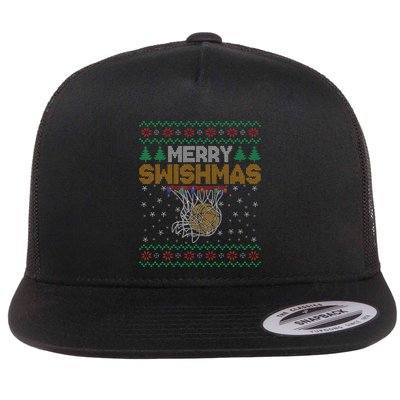 Merry Swishmas Basketball Ugly Christmas Xmas Flatbill Hat