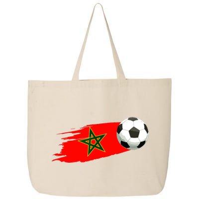 Morocco Soccer Ball Morocco Flag Jersey Morocco Football 25L Jumbo Tote