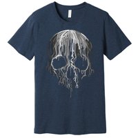 Melting Skull Black White Art Graphic Halloween Shirt Premium T-Shirt