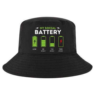 My Social Battery Funny Introvert Introverted Antisocial Cool Comfort Performance Bucket Hat