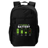 My Social Battery Funny Introvert Introverted Antisocial Daily Commute Backpack