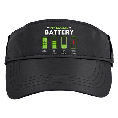 My Social Battery Funny Introvert Introverted Antisocial Adult Drive Performance Visor