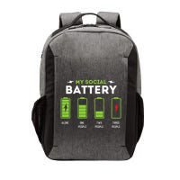 My Social Battery Funny Introvert Introverted Antisocial Vector Backpack