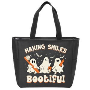 Making Smiles Bootiful Halloween Zip Tote Bag