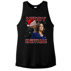 Merry Sniffmas Biden Santa Christmas Anti Biden Sniffer Xmas Ladies PosiCharge Tri-Blend Wicking Tank