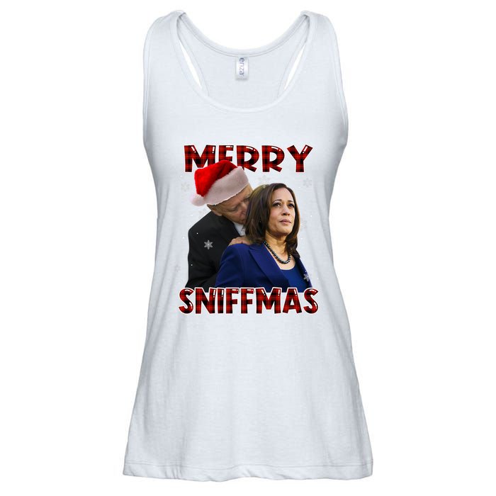 Merry Sniffmas Biden Santa Christmas Anti Biden Sniffer Xmas Ladies Essential Flowy Tank