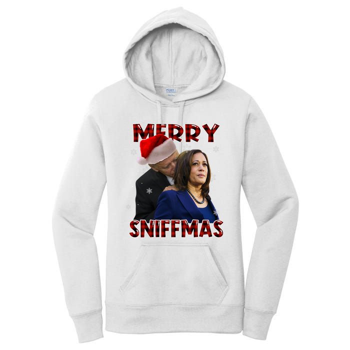 Merry Sniffmas Biden Santa Christmas Anti Biden Sniffer Xmas Women's Pullover Hoodie