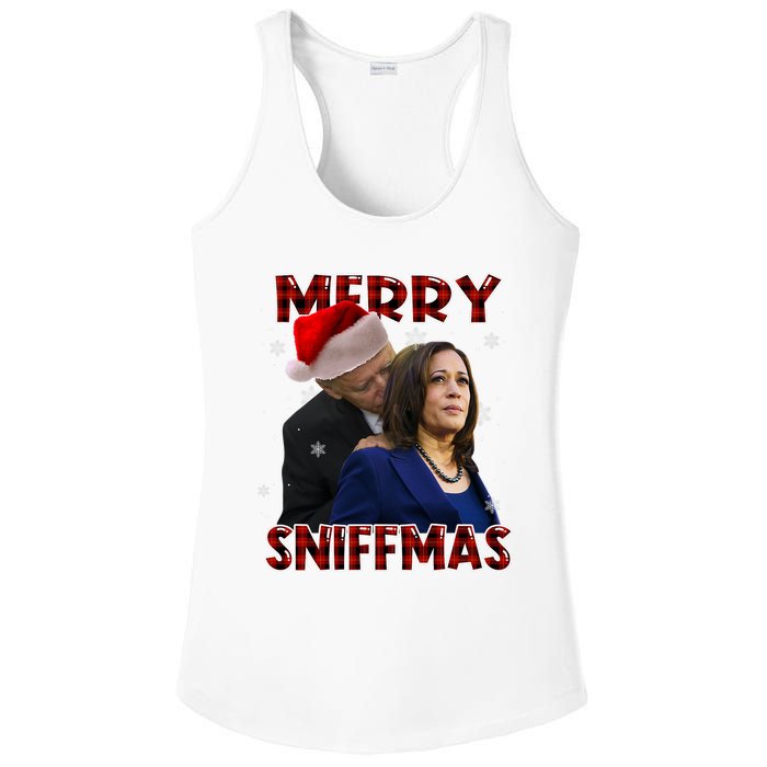 Merry Sniffmas Biden Santa Christmas Anti Biden Sniffer Xmas Ladies PosiCharge Competitor Racerback Tank