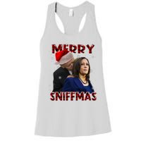 Merry Sniffmas Biden Santa Christmas Anti Biden Sniffer Xmas Women's Racerback Tank