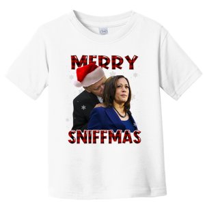 Merry Sniffmas Biden Santa Christmas Anti Biden Sniffer Xmas Toddler T-Shirt