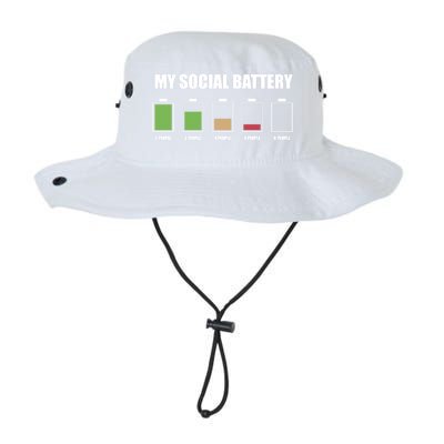 My Social Battery Low Energy Anti Social Introvert Gift Funny Gift Legacy Cool Fit Booney Bucket Hat