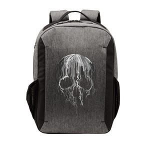 Melting Skull Black White Art Graphic Halloween Vector Backpack