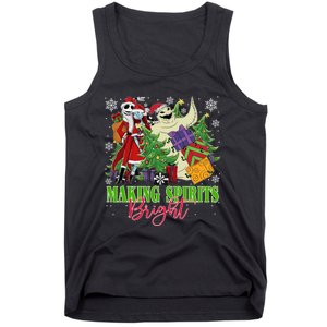 Making Spirits Bright Christmas Jack And Sally Oogie Boogie Tank Top