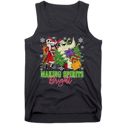 Making Spirits Bright Christmas Jack And Sally Oogie Boogie Tank Top