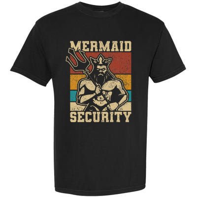 Mermaid Security Bday Costume Merman Birthday Party Outfit Garment-Dyed Heavyweight T-Shirt