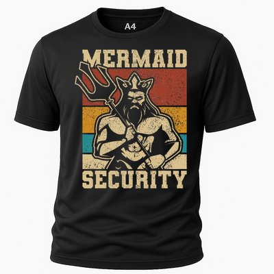 Mermaid Security Bday Costume Merman Birthday Party Outfit Cooling Performance Crew T-Shirt