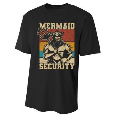 Mermaid Security Bday Costume Merman Birthday Party Outfit Performance Sprint T-Shirt