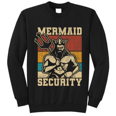 Mermaid Security Bday Costume Merman Birthday Party Outfit Tall Sweatshirt