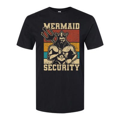 Mermaid Security Bday Costume Merman Birthday Party Outfit Softstyle CVC T-Shirt