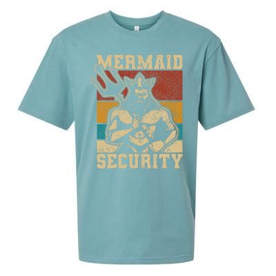 Mermaid Security Bday Costume Merman Birthday Party Outfit Sueded Cloud Jersey T-Shirt