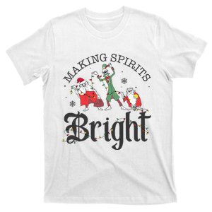 Making Spirits Bright Christmas Haunted Ghosts T-Shirt