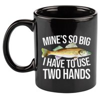 MineS So Big I Have To Walleye Pike Funny Fishing Gifts 11oz C Handle Ceramic Mug