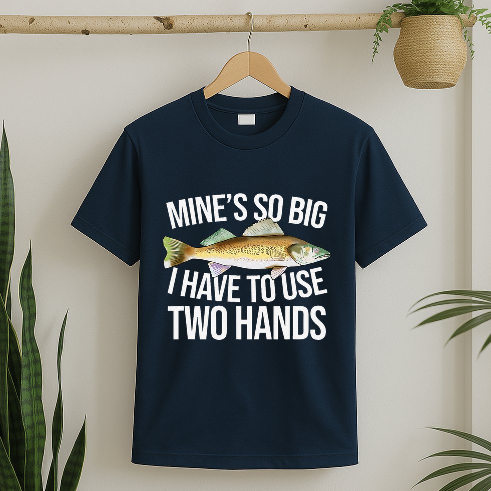 MineS So Big I Have To Walleye Pike Funny Fishing Gifts T-Shirt