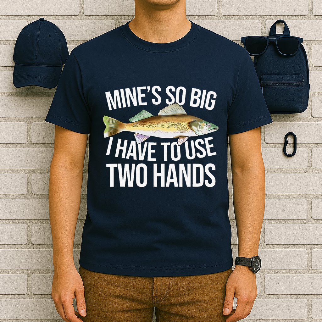MineS So Big I Have To Walleye Pike Funny Fishing Gifts T-Shirt