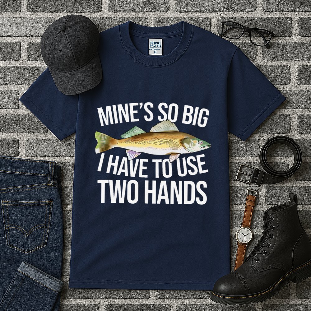 MineS So Big I Have To Walleye Pike Funny Fishing Gifts Tall T-Shirt