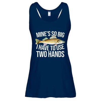 MineS So Big I Have To Walleye Pike Funny Fishing Gifts Ladies Essential Flowy Tank