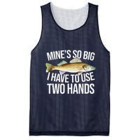 MineS So Big I Have To Walleye Pike Funny Fishing Gifts Mesh Reversible Basketball Jersey Tank