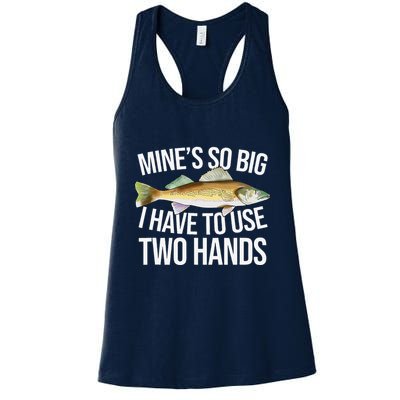 MineS So Big I Have To Walleye Pike Funny Fishing Gifts Womens Tank Top