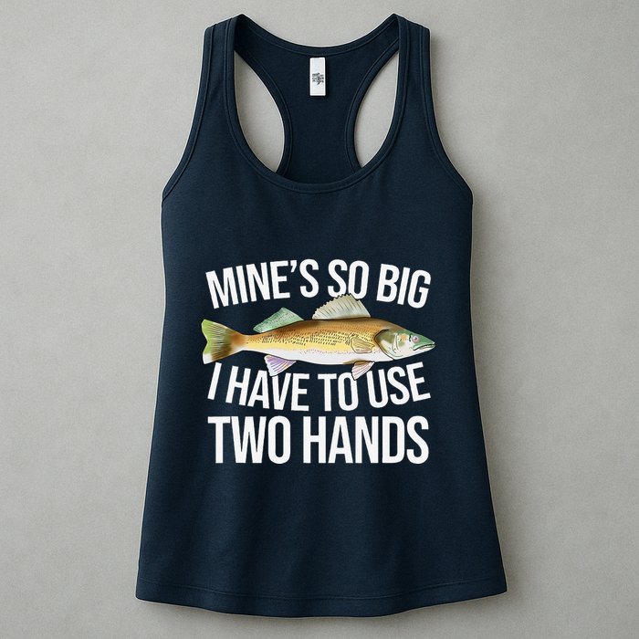 MineS So Big I Have To Walleye Pike Funny Fishing Gifts Womens Tank Top