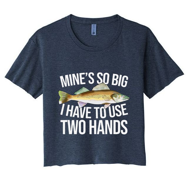 MineS So Big I Have To Walleye Pike Funny Fishing Gifts Crop Top
