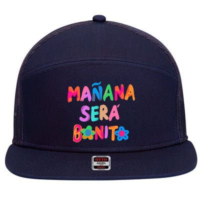 Mañana será bonito Flowers beauty 7 Panel Mesh Trucker Snapback Hat