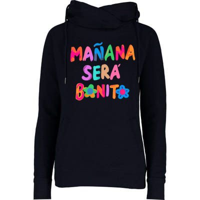 Mañana será bonito Flowers beauty Womens Funnel Neck Pullover Hood