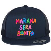 Mañana será bonito Flowers beauty Flat Bill Trucker Hat