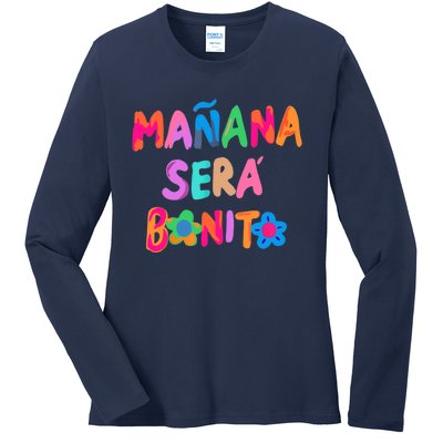 Mañana será bonito Flowers beauty Ladies Long Sleeve Shirt