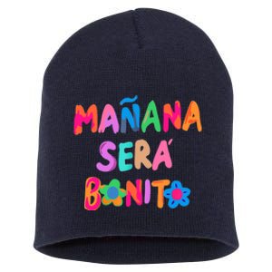 Mañana será bonito Flowers beauty Short Acrylic Beanie