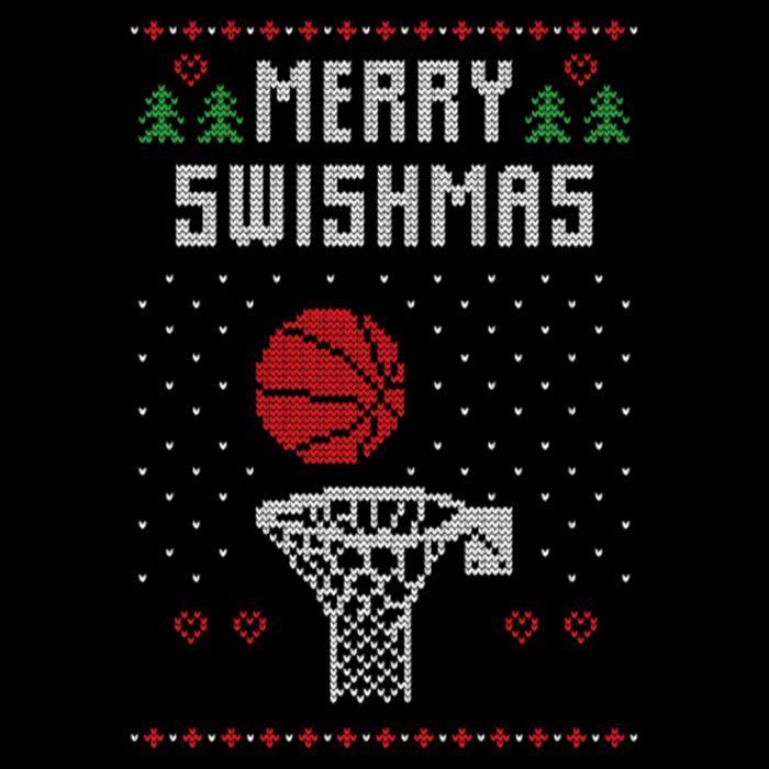 merry swishmas Basketball Ugly Christmas Sweaters Impact Tech Backpack