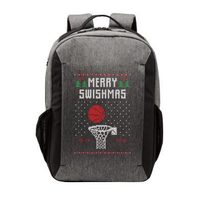merry swishmas Basketball Ugly Christmas Sweaters Vector Backpack