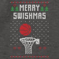 merry swishmas Basketball Ugly Christmas Sweaters Vector Backpack