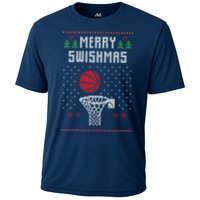 merry swishmas Basketball Ugly Christmas Sweaters Performance Shirt